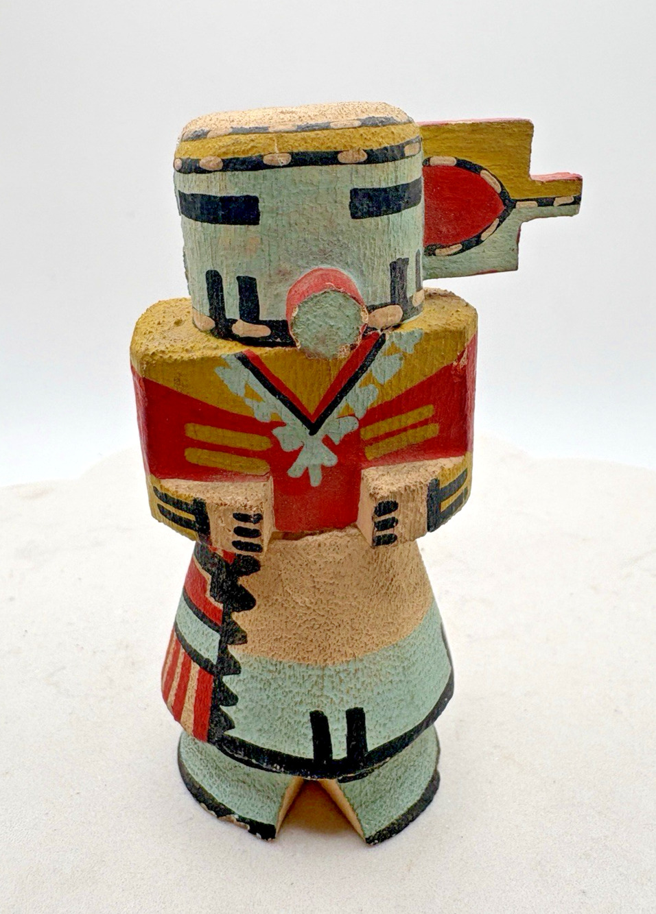 Native American Hopi Katsina Kachina Doll Signed Bob Handmade Handpainted Vtg